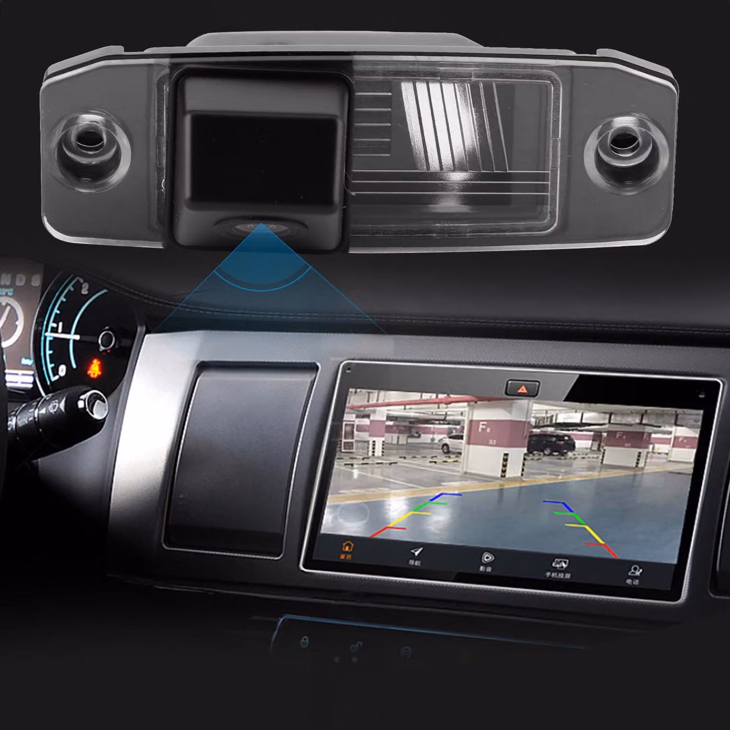 Telecamera posteriore, IP67, impermeabile, adatta per Hyundai Elantra Sonata Accent Tucson Kia Sorento Sportage Carens Ceed Opirus 12 V