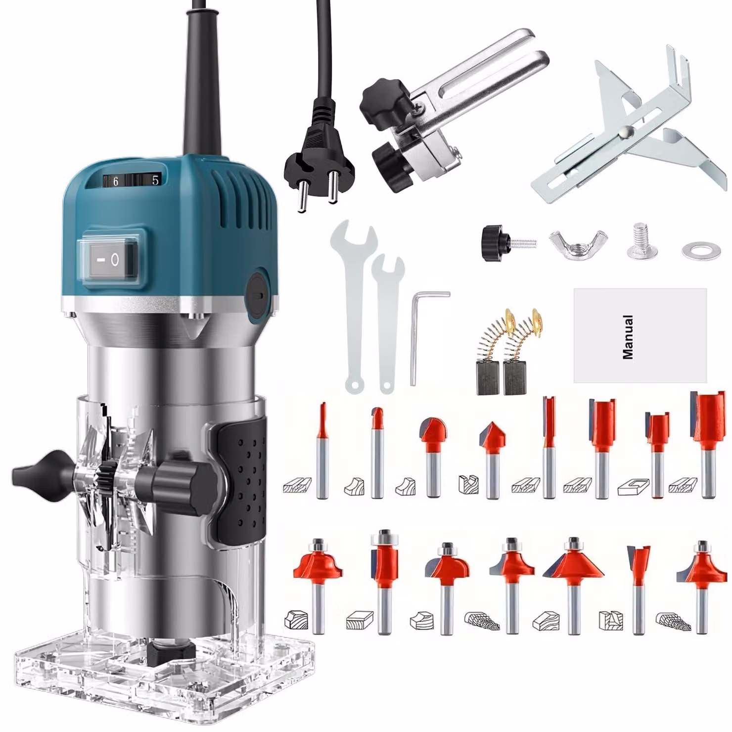 Fresatrice per legno, fresatrice a colonna, 800 W, 28000 giri/min, fresatrice monomanuale