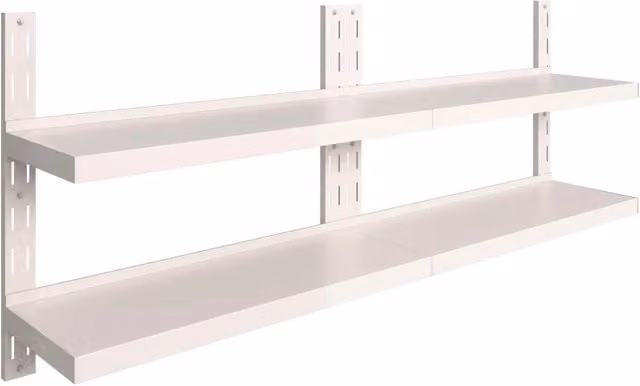2 pz Mensole | Ripiano | Scaffale Galleggianti a 2 Livelli in Acciaio Inox 200x30 cm