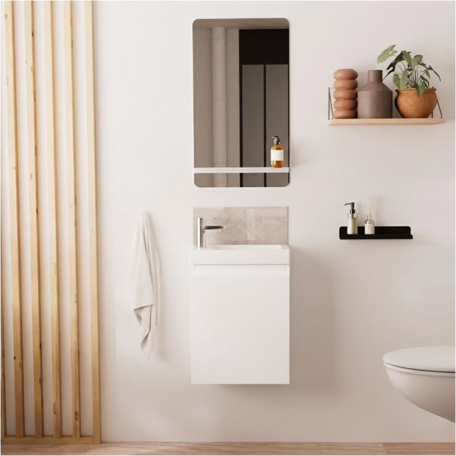 Mobile lavabo LISA + mensola a specchio