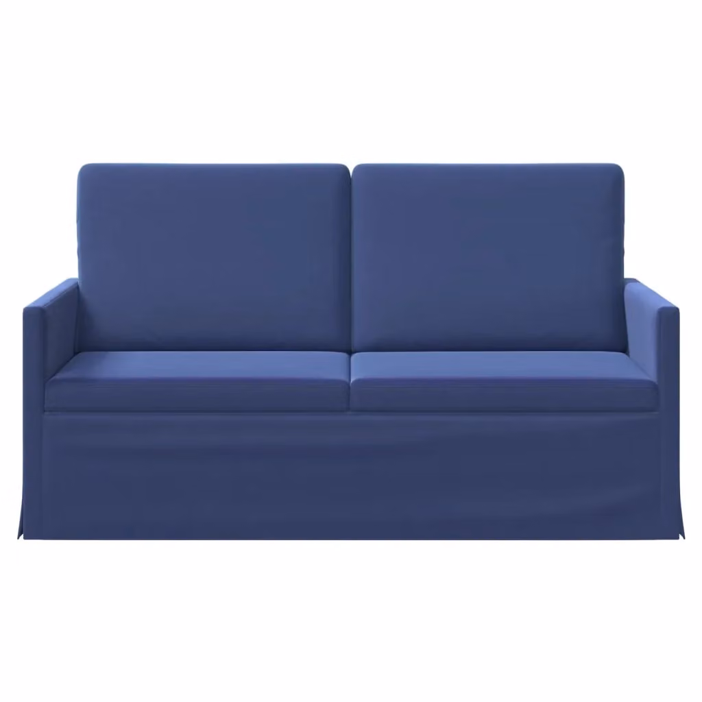 Divano a 2 posti vidaXL in velluto blu con struttura in metallo L: 150 cm, P: 81 cm, H: 82 cm – 2