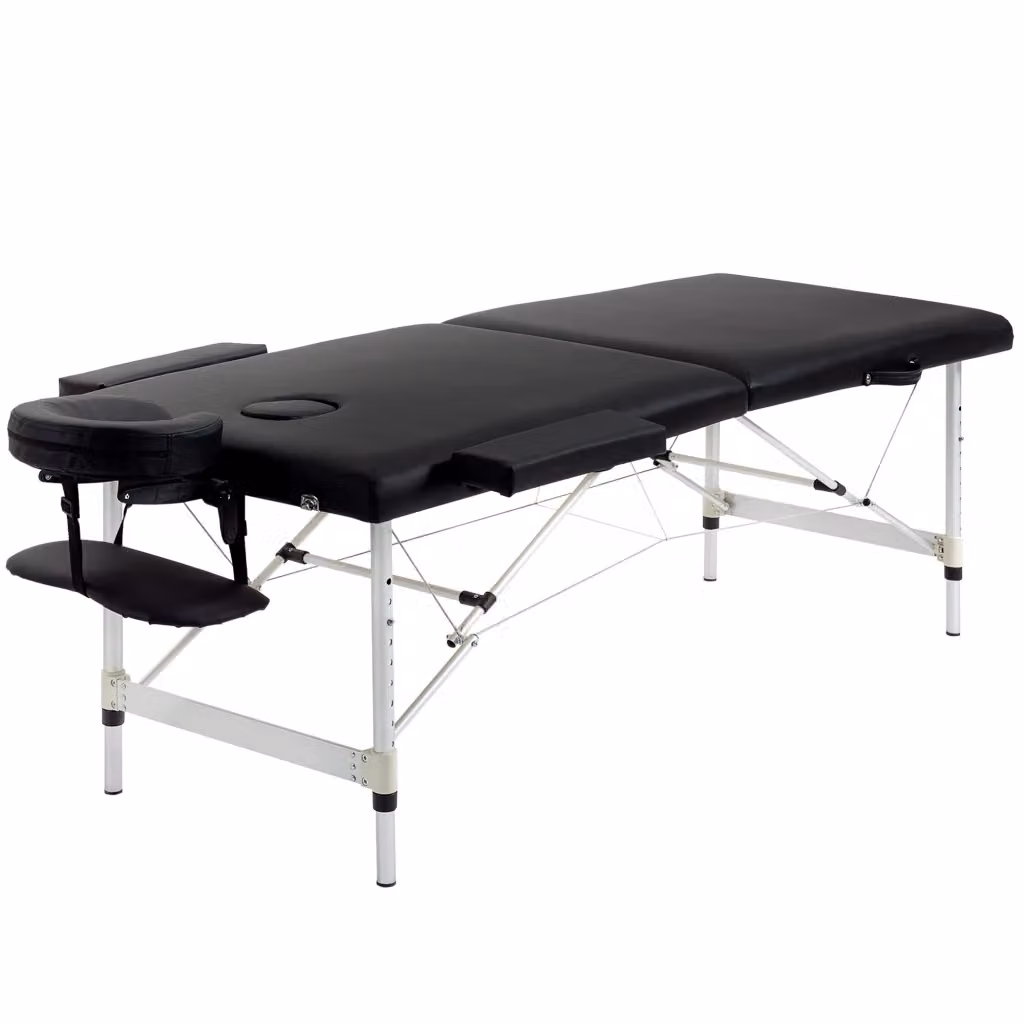 Tavolo da massaggio pieghevole portatile zephmum nero L: 210 cm, P: 90 cm, H: 84 cm – 2