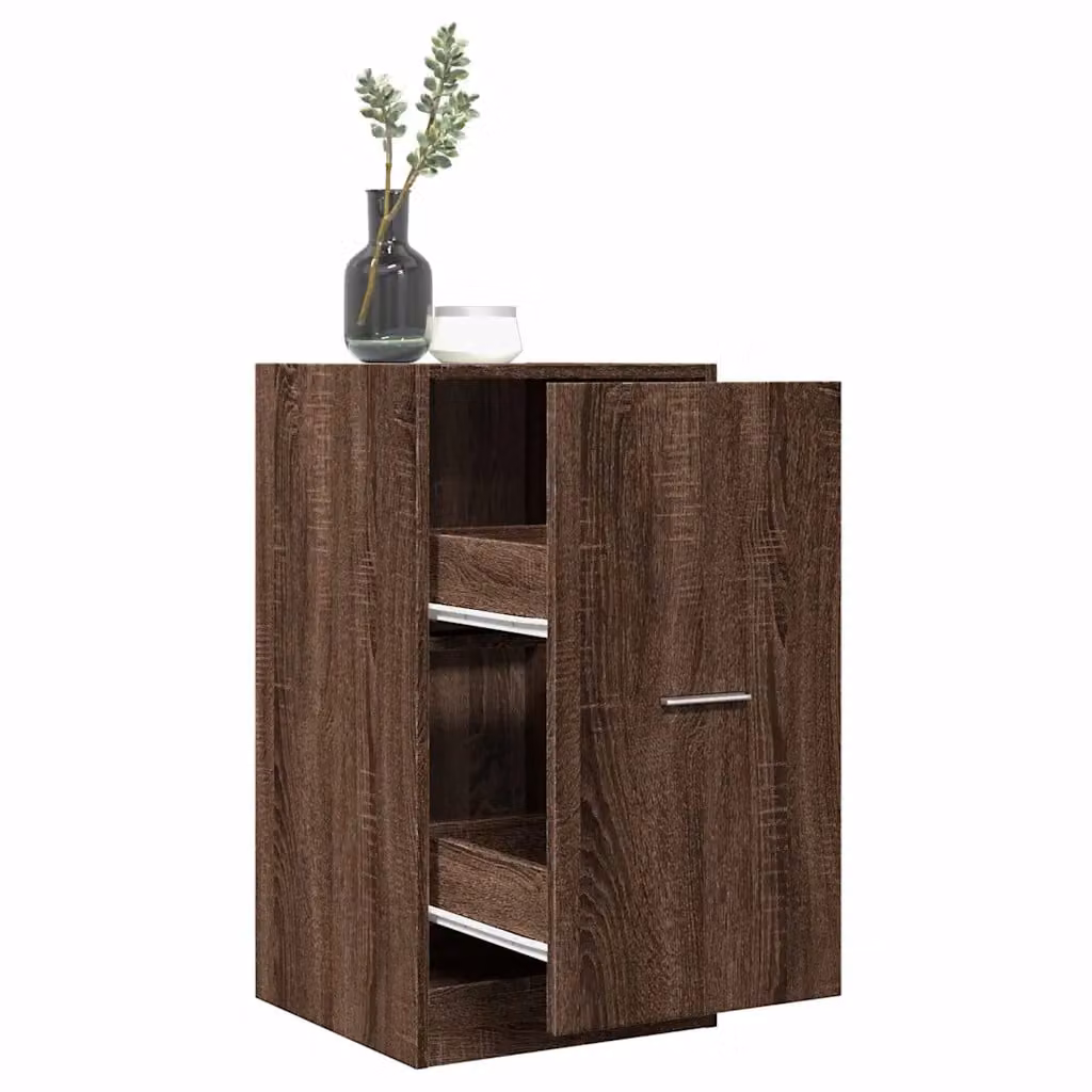 Armadietto da farmacia a parete vidaXL in legno rovere marrone, L 40 cm, P 41 cm, H 77,5 cm
