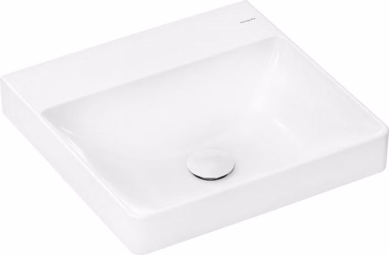hansgrohe Xelu Q Lave-mains à poser, sans trop-plein, poli, 500x480mm, blanc, 61015450, 61015450