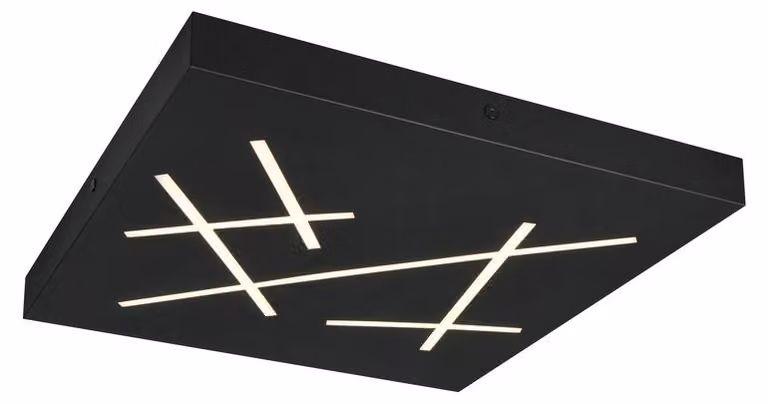 Trio 630810132 Snip Lampada da soffitto a LED 24W dimmerabile Nero opaco CCT colore della luce regolabile
