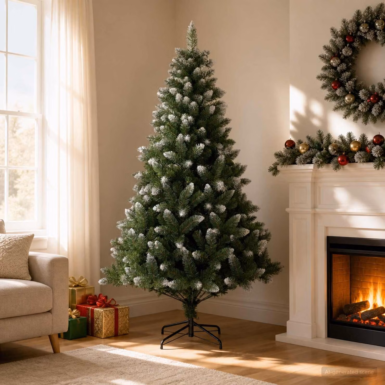 vidaXL Albero di Natale artificiale 120 cm PVC e Metallo Verde