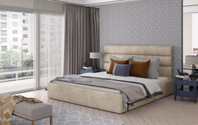 Designer Bett Polsterbett Ehebett königliche Betten Doppelbett Schlafzimmer