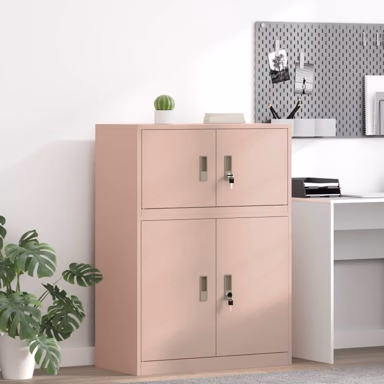 vidaXL Armadio Rosa 80 x 40 x 40 cm Acciaio