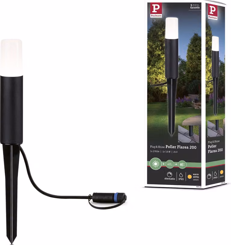 Paulmann Plug & Shine Luce di dissuasione a LED Flarea luce singola