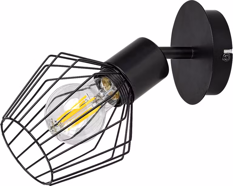 Lampada da parete moderna a filo E27 nero Belano 3534 Rabalux