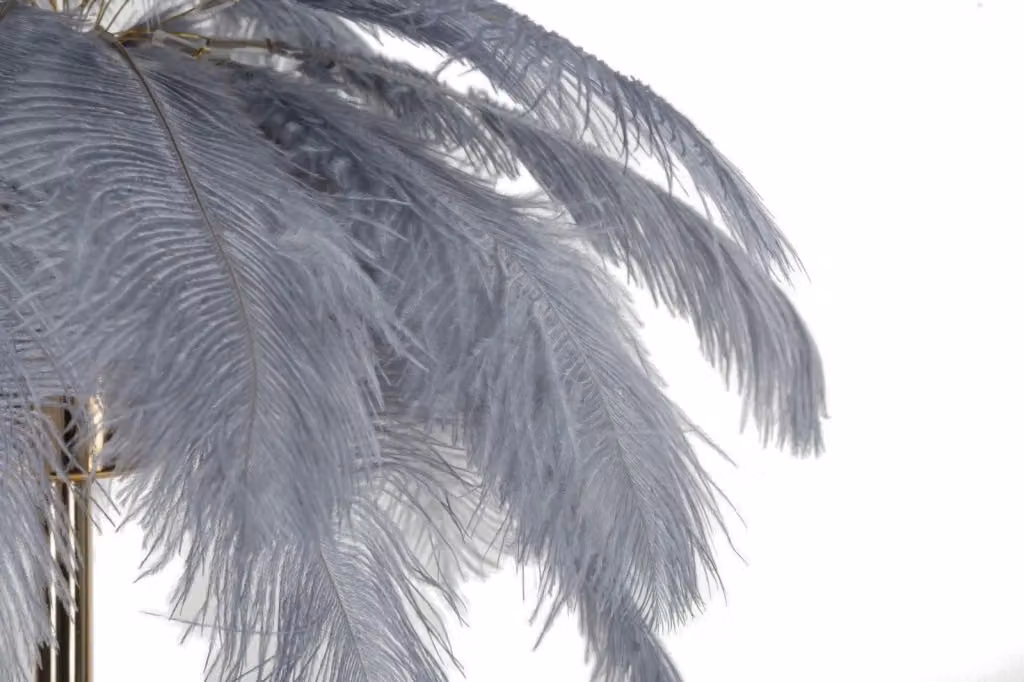 Lampada da Tavolo Palm GIORDANOSHOP in Metallo e Plastica Oro e Grigio Ø40x55 cm – 2
