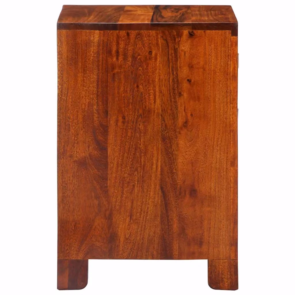 Comodino vidaXL in legno di acacia marrone L/P/H: 40 x 40 x 60 cm – 2