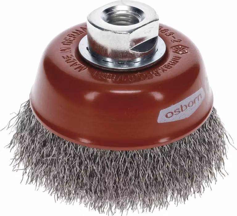 Spazzola metallica Osborn per smerigliatrice angolare ø 80 mm per smerigliatrice angolare Spazzola a tazza con filo speciale Xtreme - Spazzola metallica in filo d'acciaio, ondulata