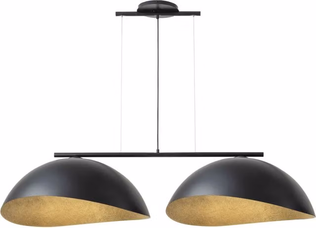Lampada a sospensione Solar Sigma 2xE27 nero/oro 68cm