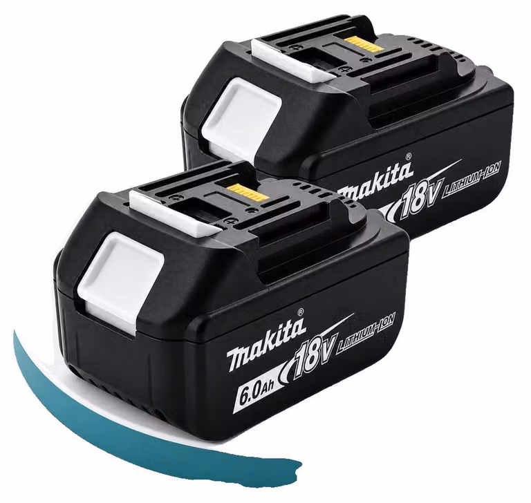 Batteria ricaricabile per utensili elettrici, 18V, capacità 6,0Ah, confezione da 2 batterie da 6Ah