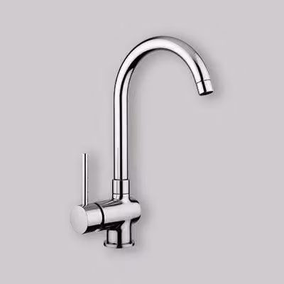 MISCELATORE LAVELLO MONOFORO TUBO ORIENTABILE STICK cromo