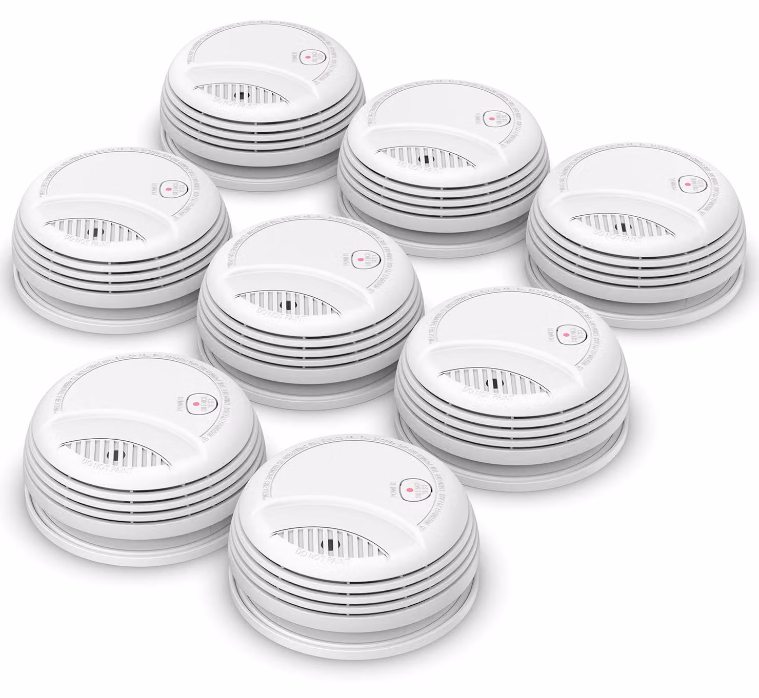 Rilevatori di fumo, sensore fotoelettrico, volume dell'allarme 85 dB, confezione da 8 pezzi