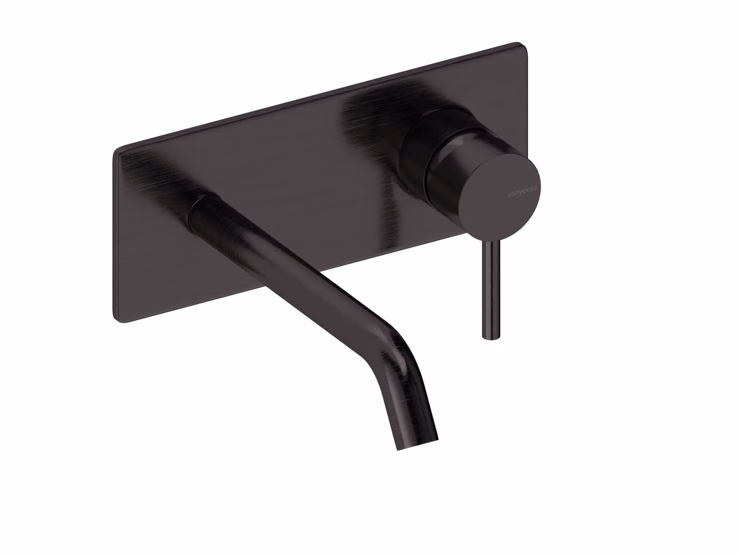 SANYCCES LOOP ColdOpen miscelatore da incasso per lavabo con sporgenza di 18 cm, nero metallizzato