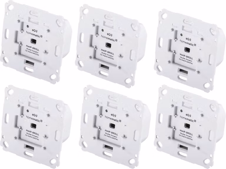HOMEMATIC IP Smart Home 151322A0, Attuatore per tapparelle, 6 pezzi
