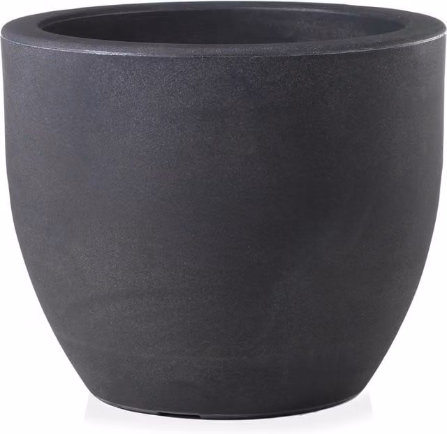 Vaso Ares 70 in resina moderno di GIORDANOSHOP, colore antracite, Diametro: 70 cm, Altezza: 52 cm