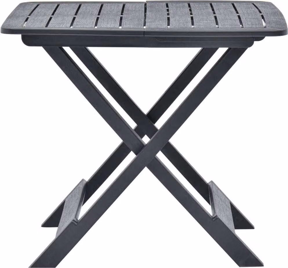 Tavolo da Giardino Antracite 79x72x70 cm in Plastica