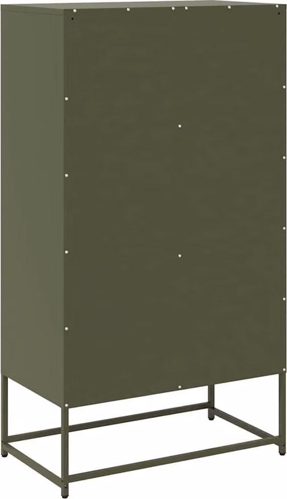 Credenza Verde Oliva 68x39x123 cm in Acciaio