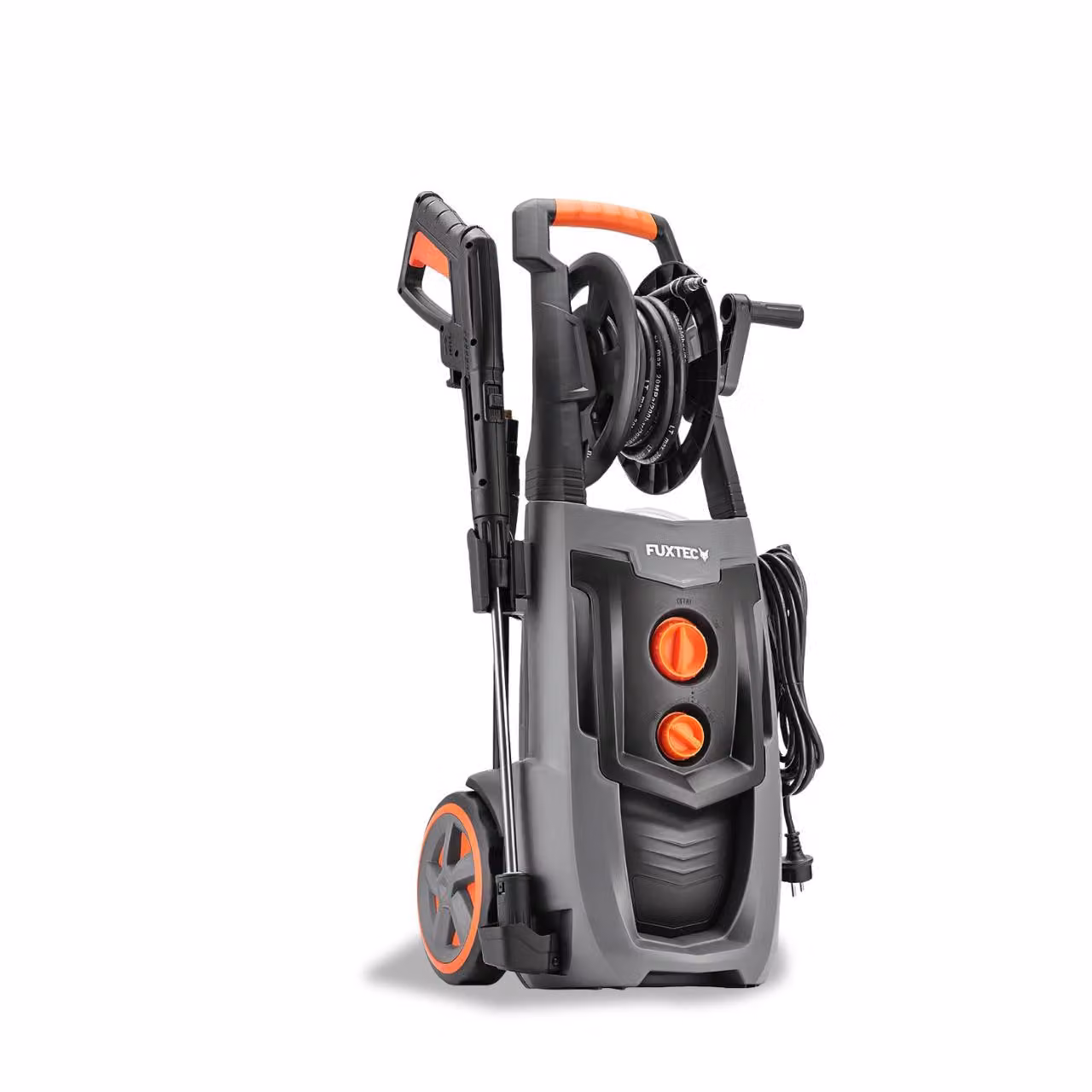 FUXTEC Idropulitrice Elettrica ad Alta Pressione FX-HDRP2500, 2500W, 195 Bar, con Tubo da 7m, Ugello Turbo e Serbatoio Detergente, Professionale per Auto e Giardino