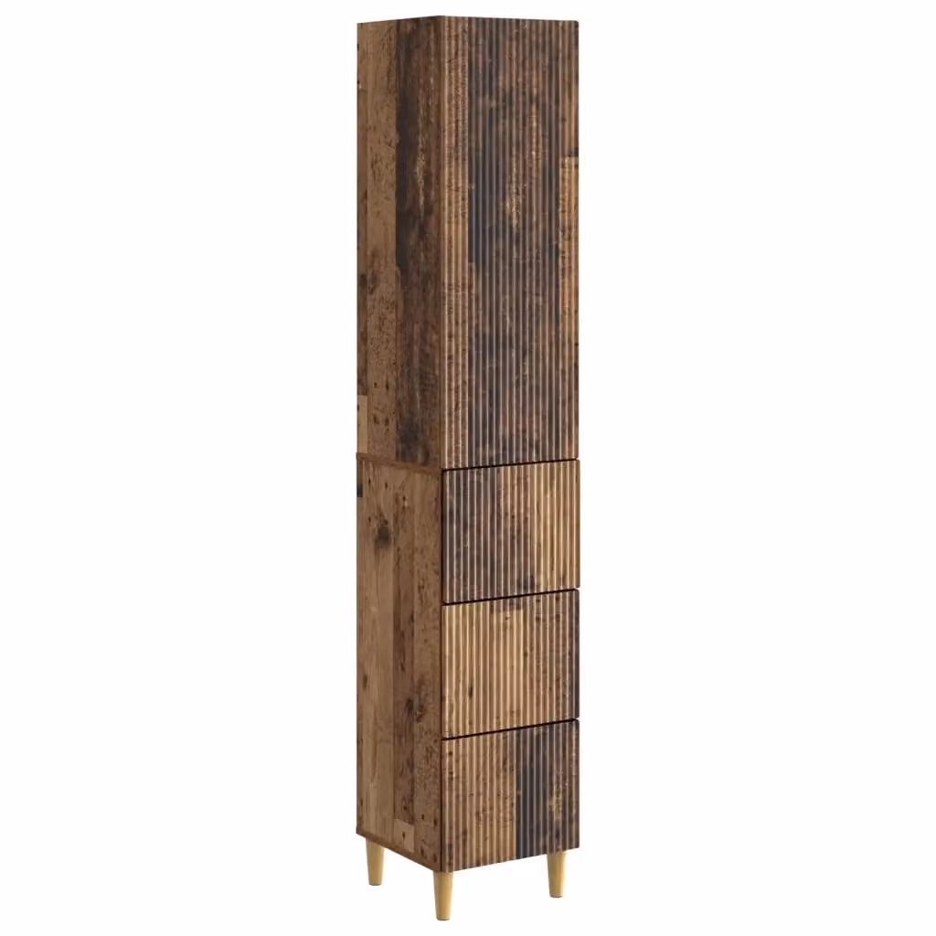 Set di 2 armadi moderni vidaXL in legno marrone con ante a battente e ripiani interni per soggiorno o giardino – 2