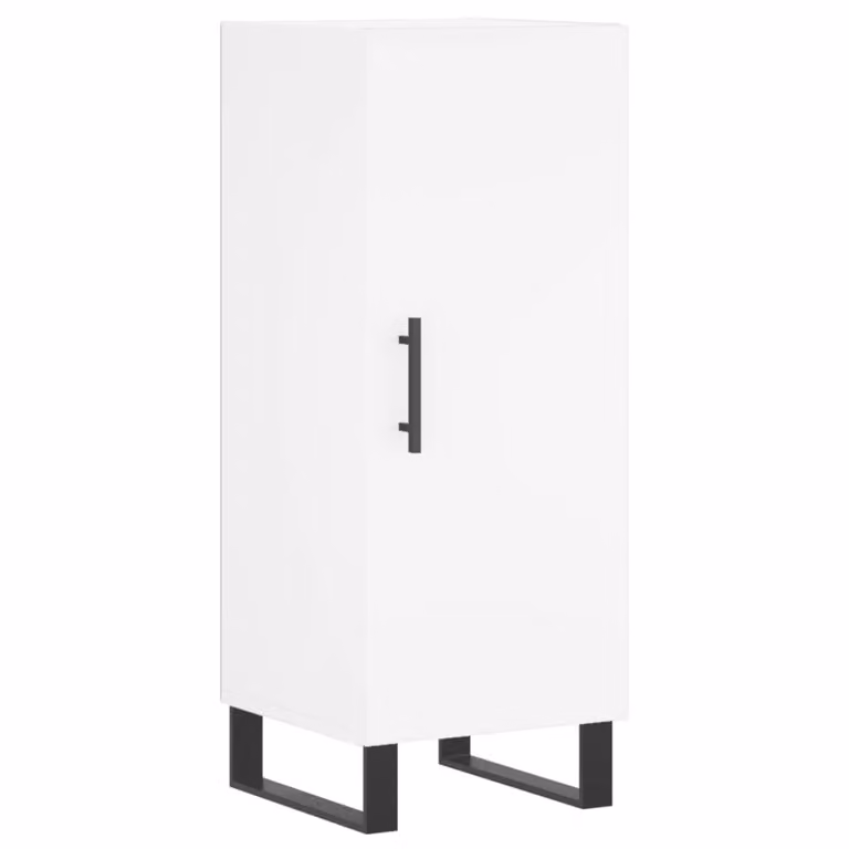 Credenza Bianca 34,5x34x90 cm in Legno Multistrato