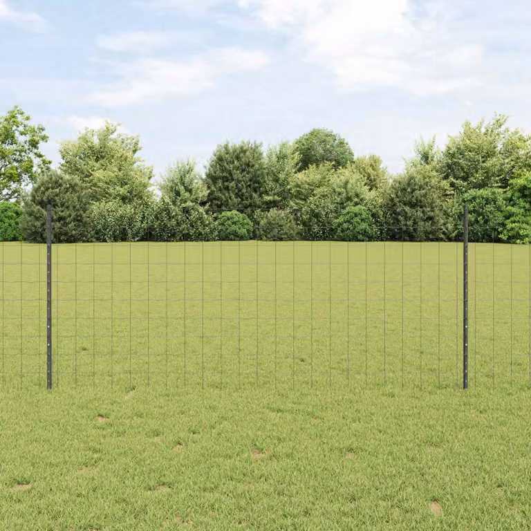 Recinzione Euro con palo vidaXL in acciaio rivestito in PVC, L: 10 m, H: 1 m
