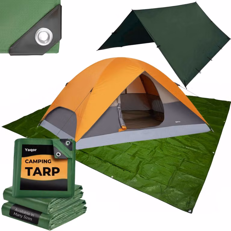 Telo da terra impermeabile - Con occhielli - 3,35 x 3,35 m - Resistente ai raggi UV