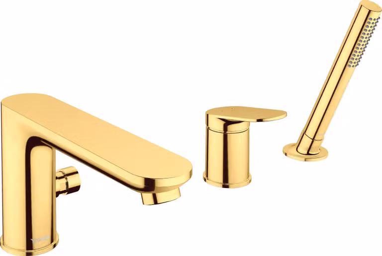 Wave Duravit, robinetterie de baignoire 3 trous, saillie 200 mm, WA5260000034, WA5260000034
