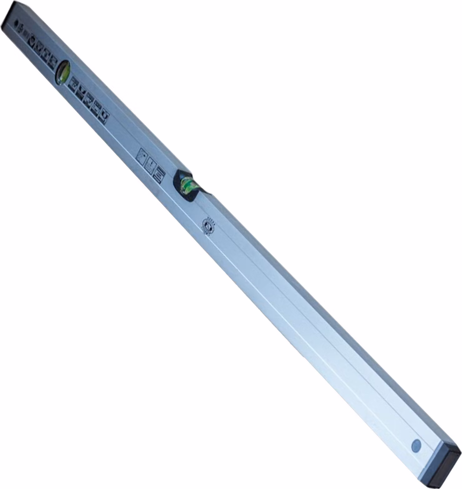 Livella a bolla d'aria 50cm profilo in alluminio argento Antiurto 2 livelle a bolla d'aria Strumento di misura Livella a bolla d'aria