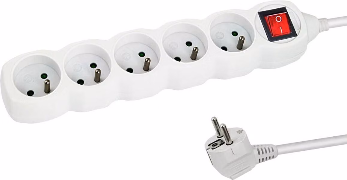 Esperanza Multipresa 5 Prese Interruttore 3M Bianco