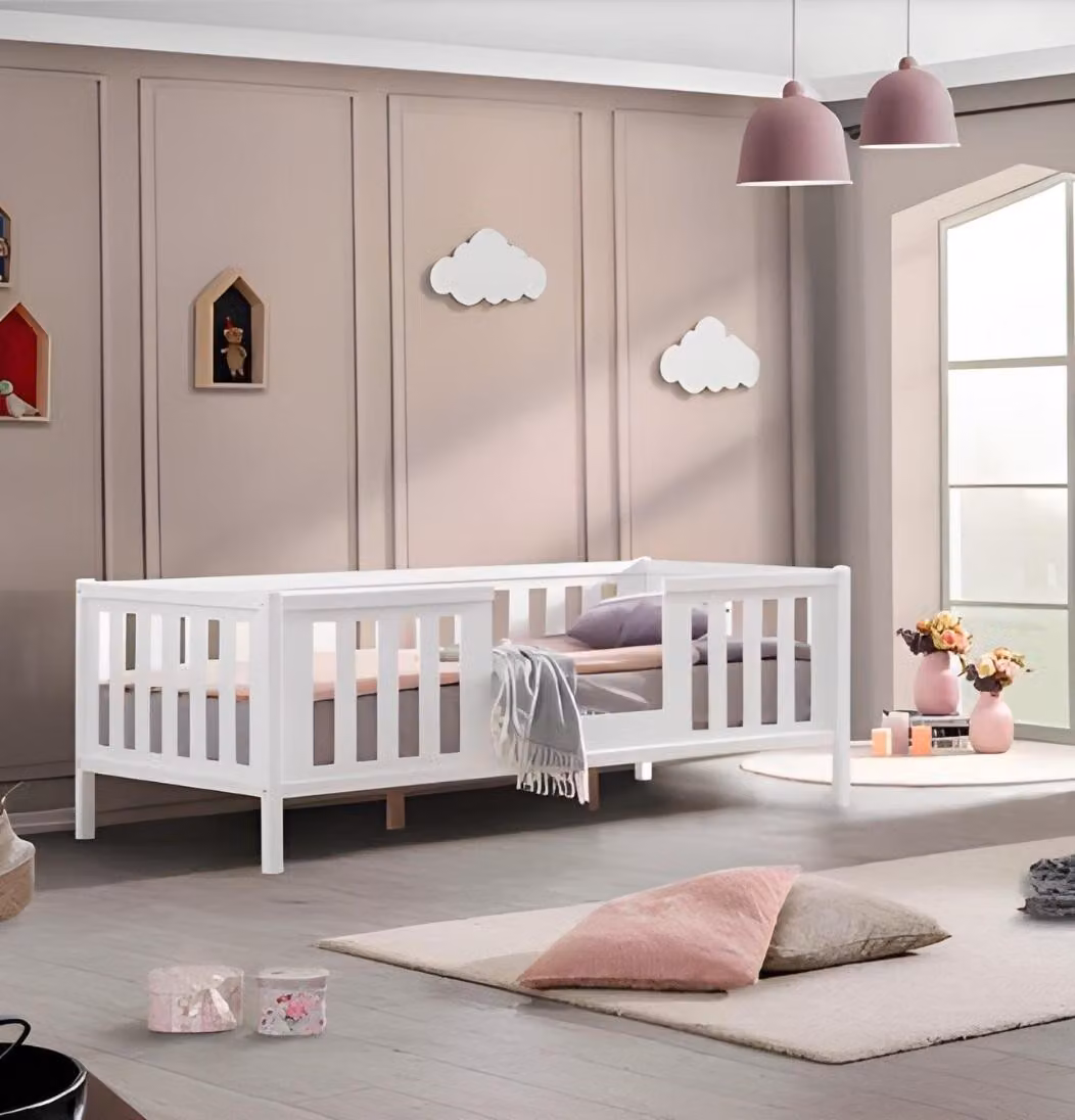 Bettrahmen Kinderbett Bett Kinderzimmer Kinderzimmermöbel Weiß Holz