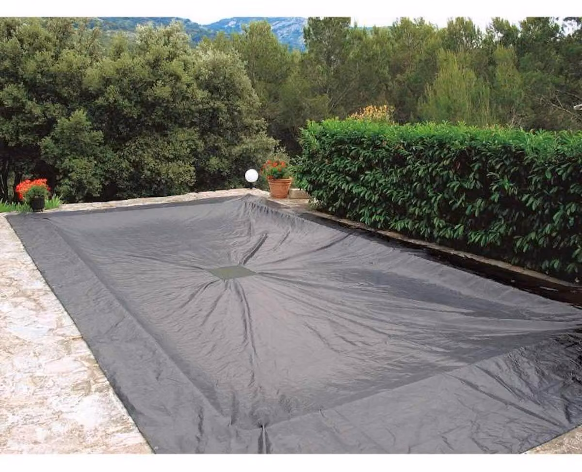 Telo copri piscina da 140 g/m² per piscine rettangolari di 4 x 7 metri