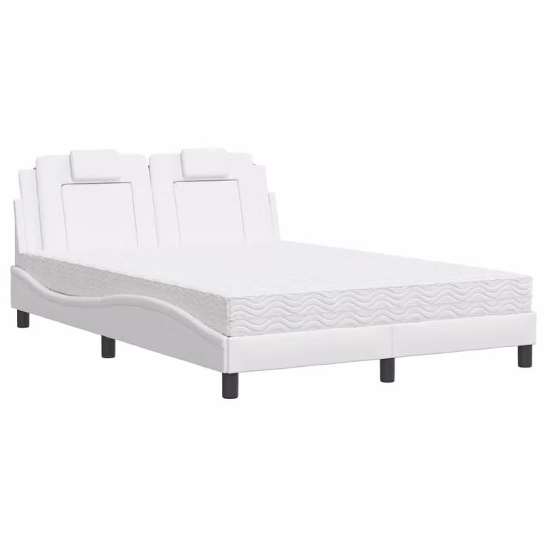 Letto Viana con Materasso Bianco 120x200 cm in Pelle finta
