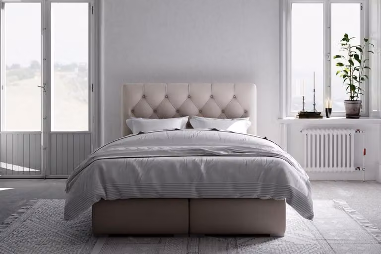 Boxspring Bett Hotel Doppel Leder Luxus Betten Polster Bettkasten Funktion