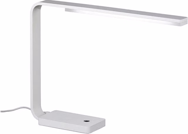 Klaus Rossini Group Lampada da Tavolo LED 8W in Alluminio Bianco con Accensione Touch e Luce Warm White 3000K IP40