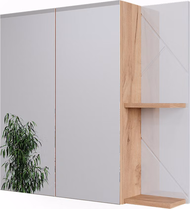 Mobile a specchio per bagno Vicco Irma Bianco lucido 80 x 75 cm, Model 52081