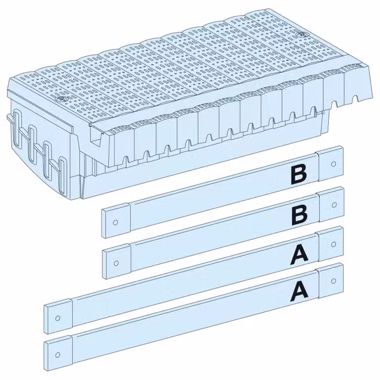 Schneider Electric PrismaSeT-P, Linergy FC, blocco di immissione in rete, 3x ComPacT NSX100-250 a 4 poli, con collegamento alla sbarra collettrice Linergy BS/LGY/LGYE LVS04406