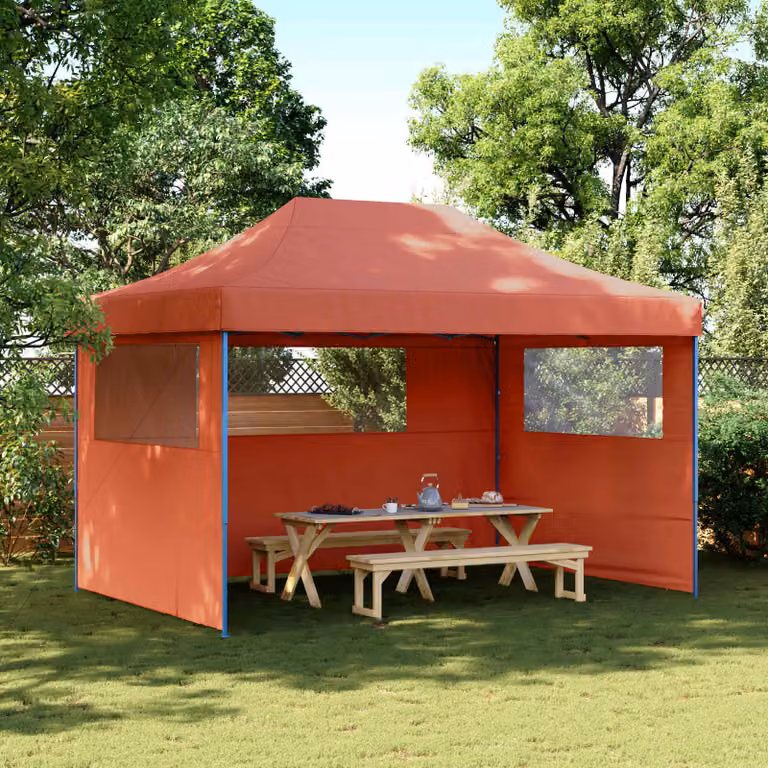 Tenda Party vidaXL in tessuto Oxford color terracotta, L: 410 cm, P: 279 cm, H: 315 cm