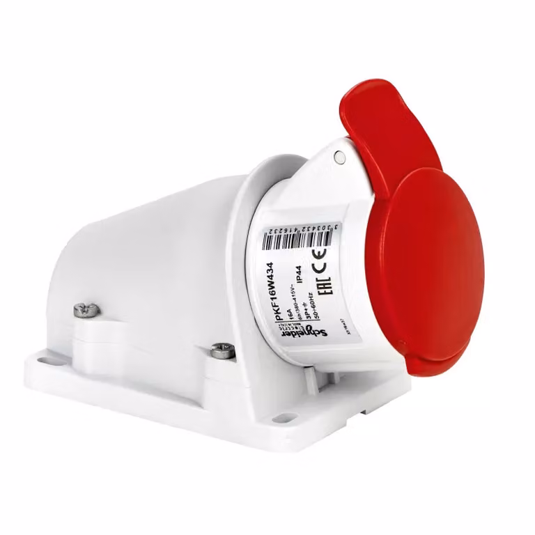 Presa a muro Schneider Electric CEE, morsetti a vite, 16 A, 3 poli + terra, 380-415 V CA PKF16W434