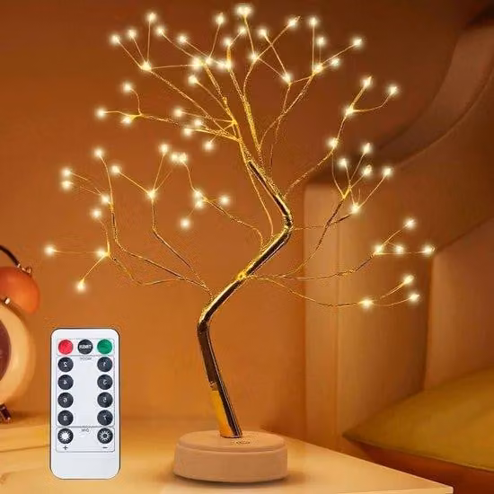 Ghirlanda luminosa a LED con 108 LED e 8 modalità di illuminazione - Alimentazione USB/a batteria - Rami regolabili, ideale per la casa, feste, festival e feste natalizie