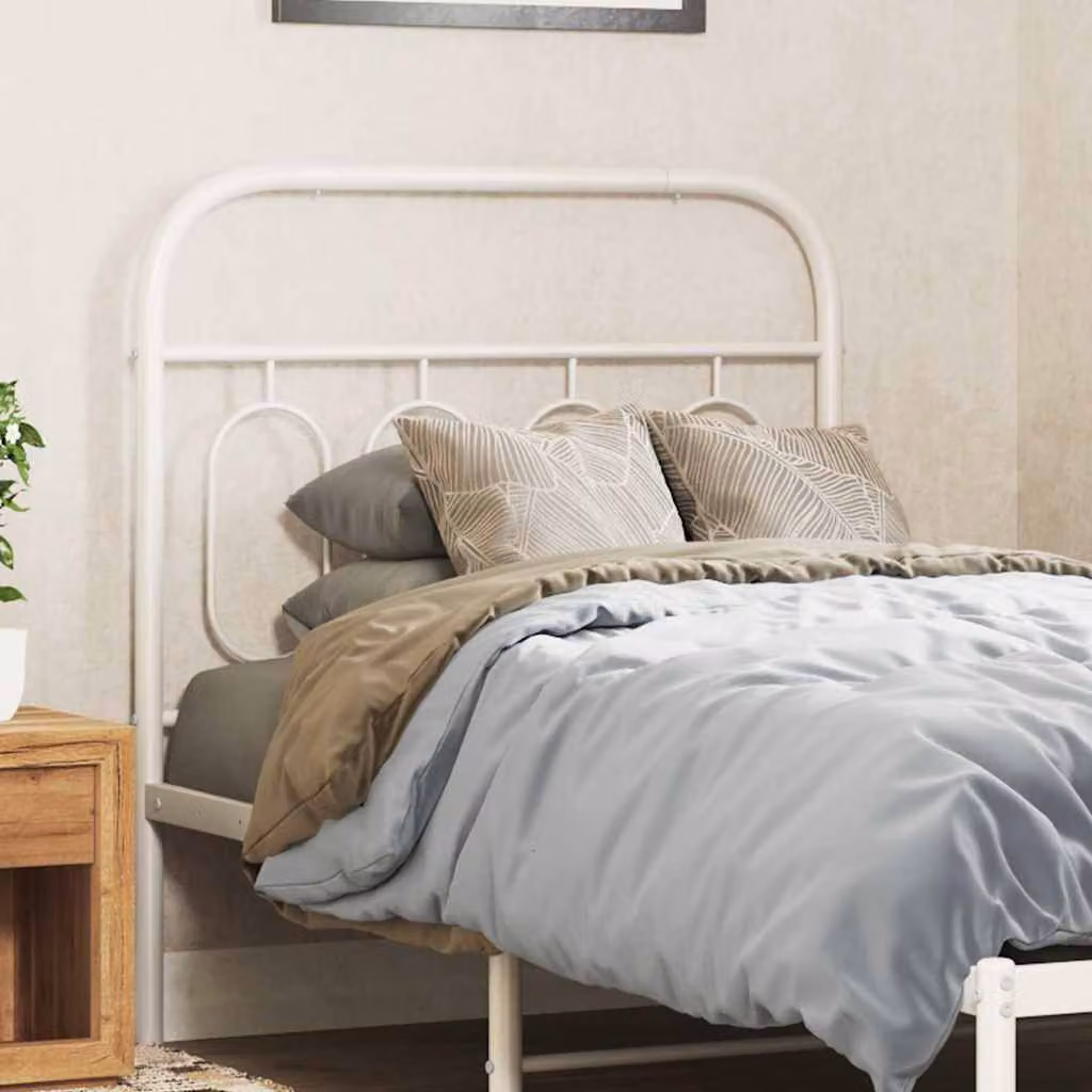 Testiera di ricambio vidaXL in metallo bianco per letto 90x190 cm