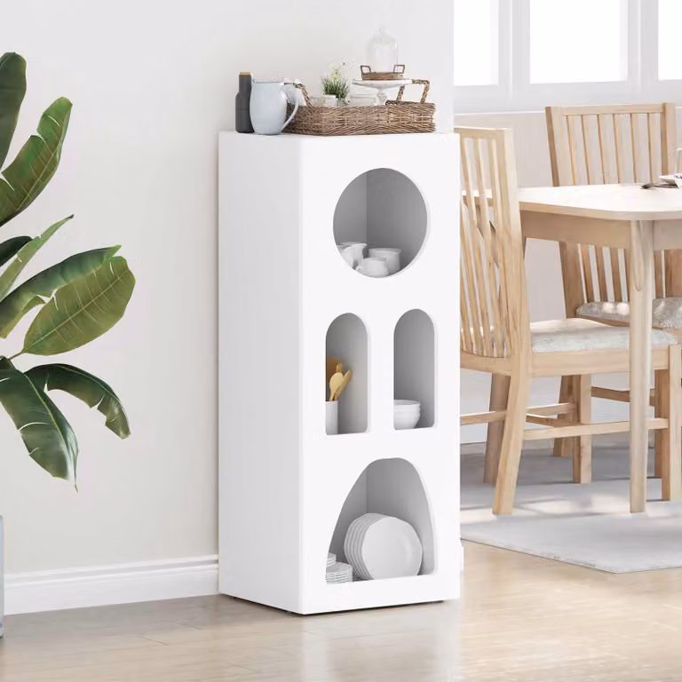 Credenza moderna vidaXL ELST in legno MDF bianco L 40 cm, P 35 cm, H 100.5 cm