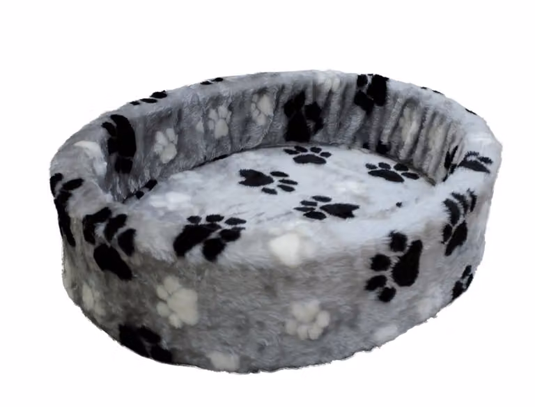 Letto in peluche Nobby "Paw" 60 cm grigio, 3 colori