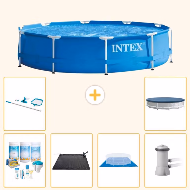 Piscina autoportante rettangolare - 366x76 cm - 7 pezzi - Modello S20427