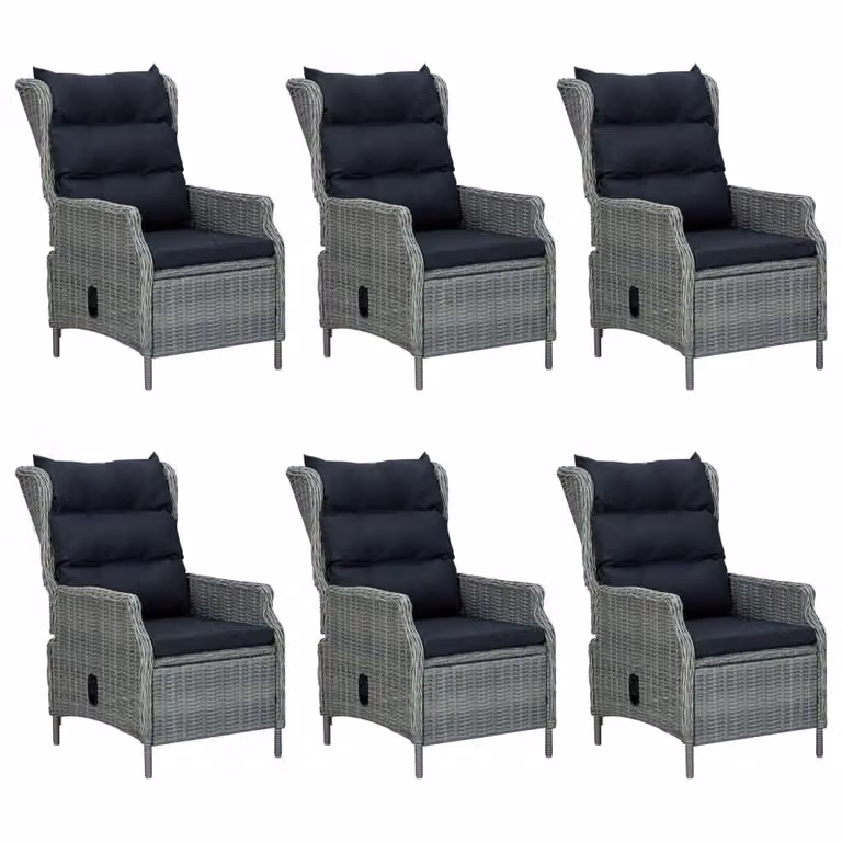 Set da Pranzo da Giardino 7 pz Grigio Chiaro
