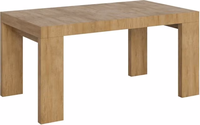 Tavolo allungabile moderno Roxel in finitura quercia naturale e marrone, L/P: 160 x 90 cm, estensibile fino a 420 cm – 1